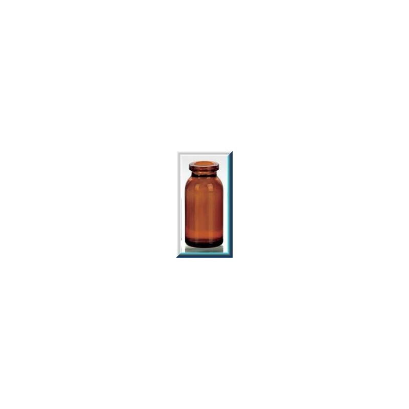 10mL Amber Molded Serum Vials, 25x54mm, Ream of 168