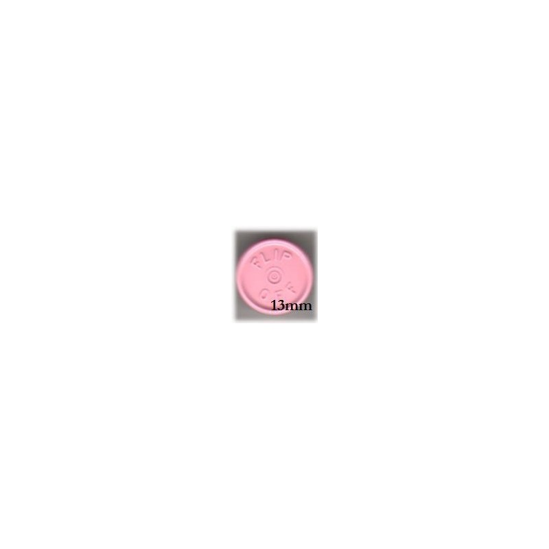 13mm Flip Off Vial Seals, Gloss Pink, Case of 1000
