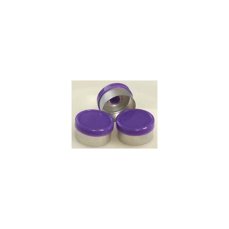 West 13mm Smooth Vial Caps, Purple, Bag 1000