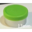 13mm West Matte Flip Cap Vial Seals, Willow Green, Bag 1000