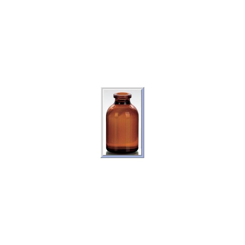 50mL Amber Serum Vials, 43x73mm, 5 Cases of 204