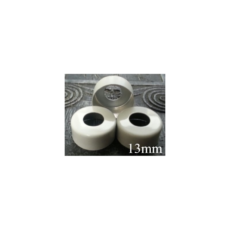 13mm Hole Punched Vial Seal, White, Bag 1000