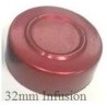 32mm Infusion Vial Center Tear Seals, Red, Pk 100