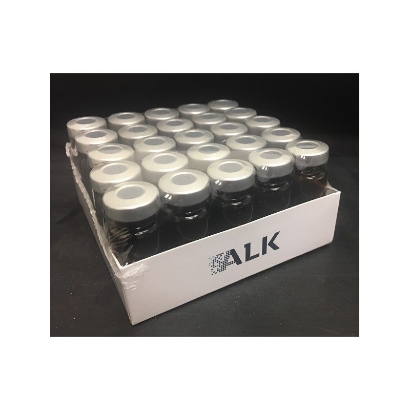 ALK 10mL Amber Sterile Serum Vials, Silver Seals, Pack of 25
