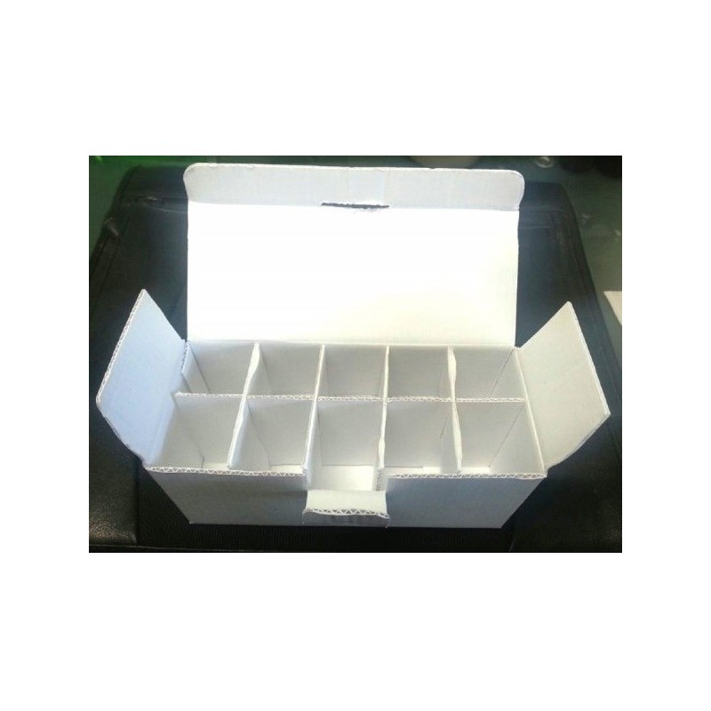White Vial Box, 10x10mL case, Pack of 5