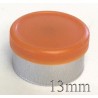 13mm West Matte Flip Cap Vial Seals, Rust Orange, Bag 1000