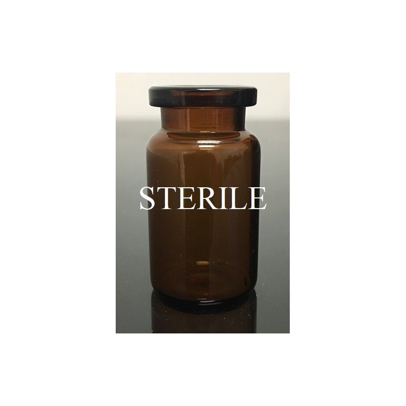 6mL Amber Sterile Open Vials (5mL shorty), Depyrogenated, Ream of 176