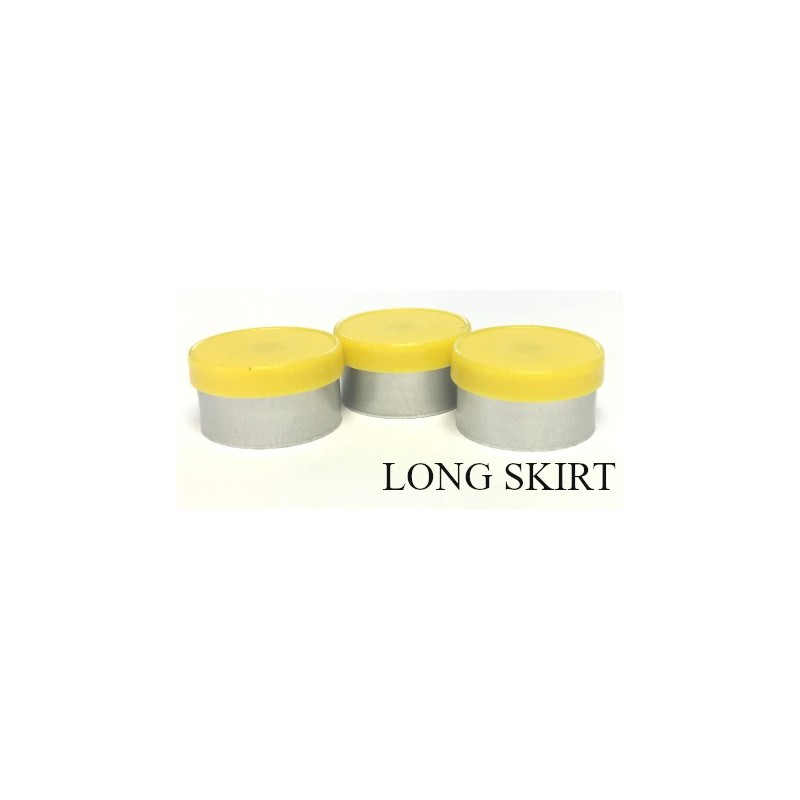 13mm Long Skirt Flip Cap Seal, Yellow, Bag of 1,000