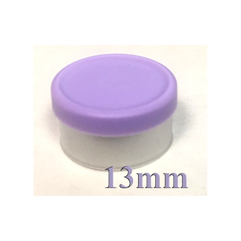 13mm West Matte Flip Cap Vial Seals, Lavender, Bag 1000