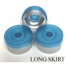 13mm Long Skirt Flip Cap Seal, Clear Blue, Bag of 1,000