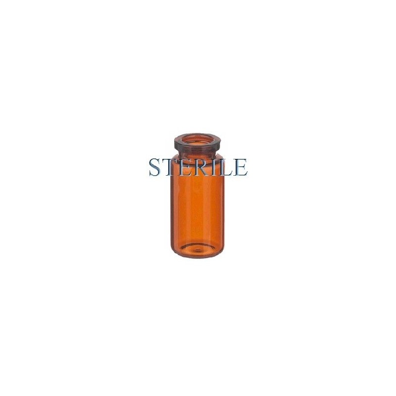 10mL Amber Sterile Open Vials, Depyrogenated, Tray of 145 pieces