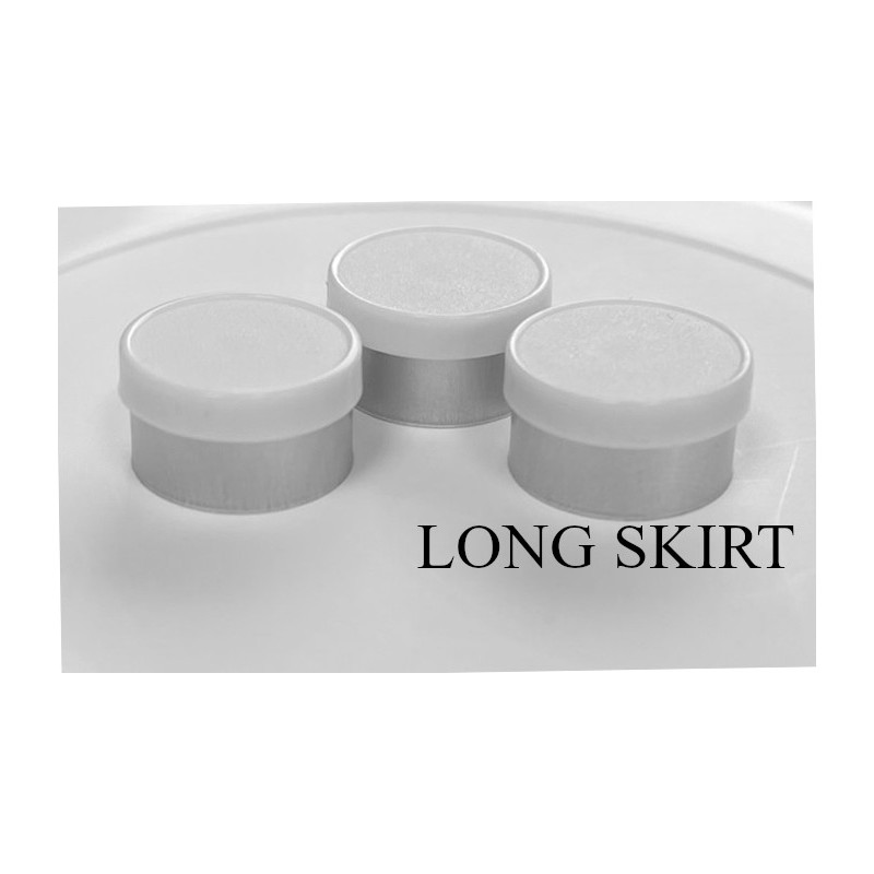 13mm Long Skirt Flip Cap Seal, White, Bag of 1,000