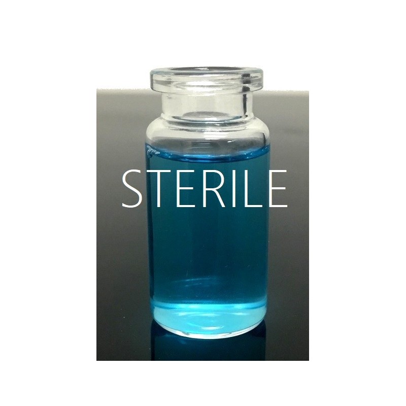 STERILE Nested 10mL Clear ISO 10R Serum Vials, 24x45mm, Tray of 96