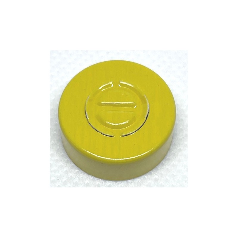 20mm Center Tear Vial Seals, Yellow, Pack of 100
