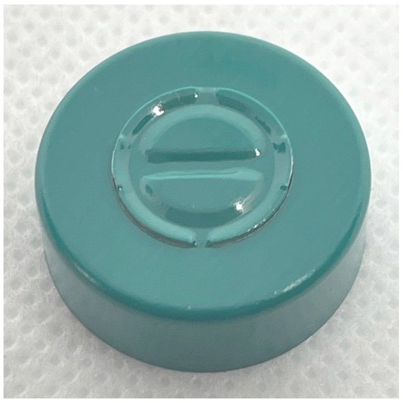 20mm Center Tear Vial Seals, Turquoise Blue Green, Bag of 1000