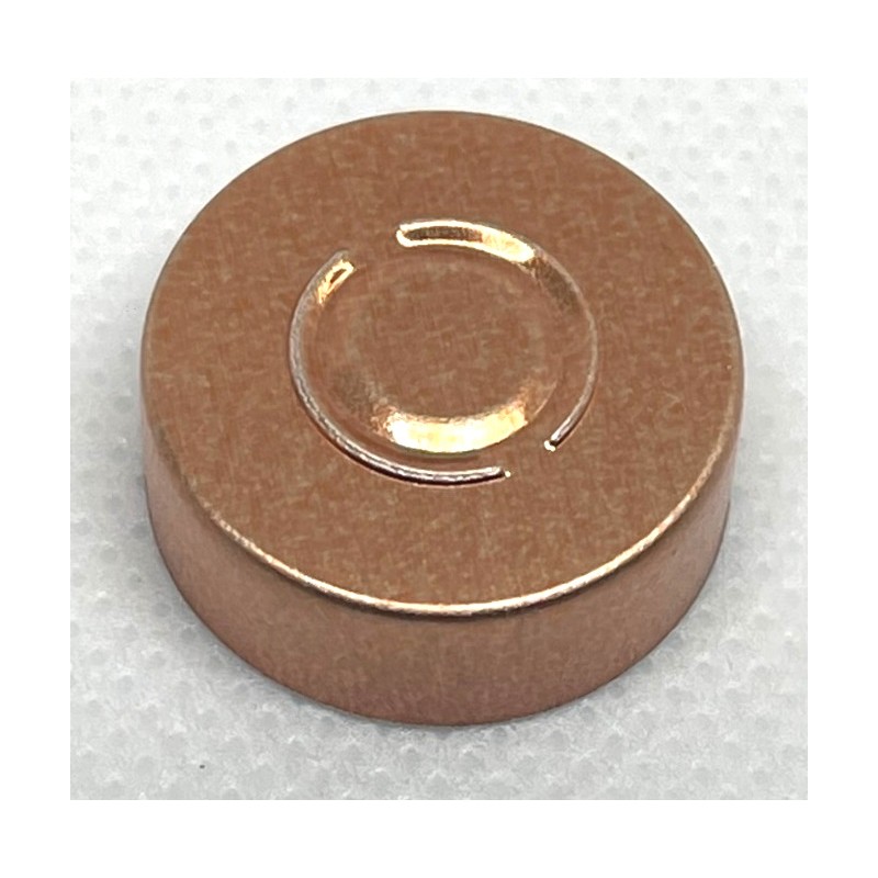 20mm Center Tear Vial Seals, Copper, Pk 100