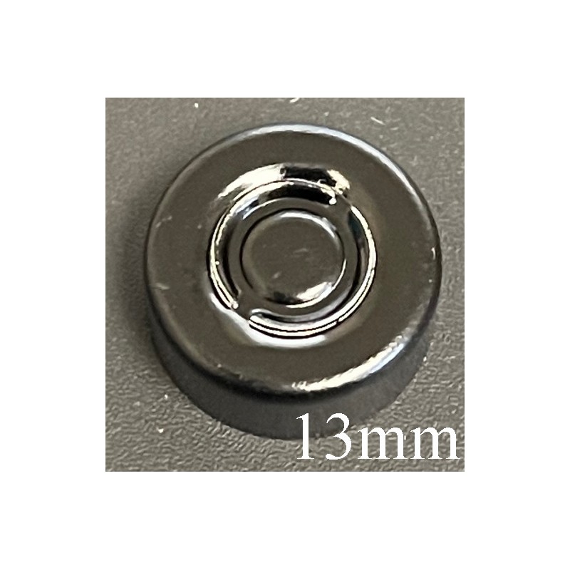 13mm Center Tear Vial Seals, Black, Bag of 1000