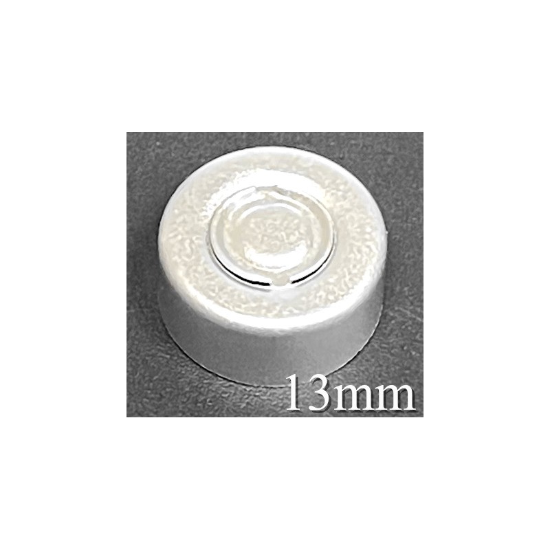 13mm Center Tear Vial Seals, Silver, Bag of 1000