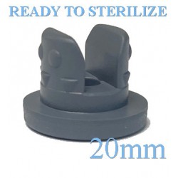 Ready to Sterilize 20mm 2-Leg Lyophilization Stoppers, Bag of 2500