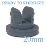 Ready to Sterilize 20mm 2-Leg Lyophilization Stoppers, Bag of 2500