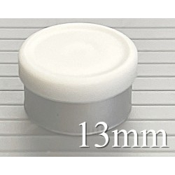 13mm West Matte Flip Cap Vial Seals, White, Bag 1000