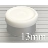 13mm West Matte Flip Cap Vial Seals, White, Bag 1000