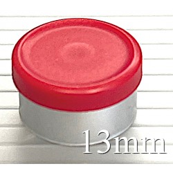 13mm West Matte Flip Cap Vial Seals, Red, Bag 1000