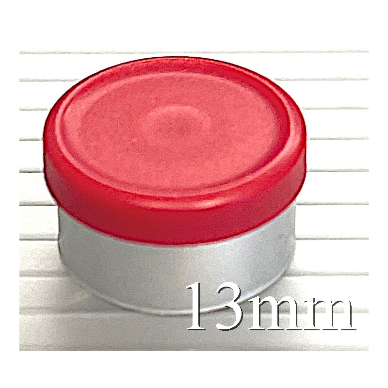 13mm West Matte Flip Cap Vial Seals, Red, Bag 1000 13mm West Matte Flip Cap Vial Seals, Red, Bag 1000