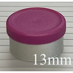 13mm West Matte Flip Cap Vial Seals, Burgundy Violet, Bag 1000