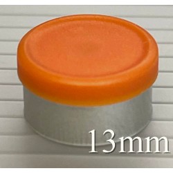 13mm West Matte Flip Cap Vial Seals, Rust Orange, Bag 1000