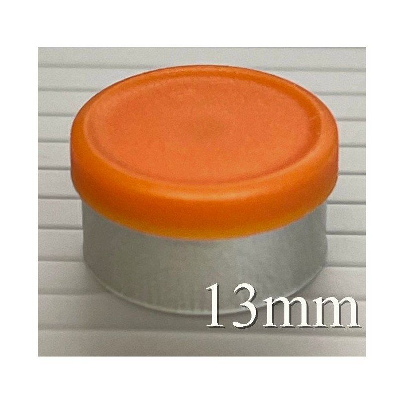 13mm West Matte Flip Cap Vial Seals, Rust Orange, Bag 1000 13mm West Matte Flip Cap Vial Seals, Rust Orange, Bag 1000