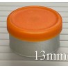 13mm West Matte Flip Cap Vial Seals, Rust Orange, Bag 1000