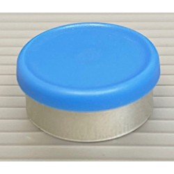 20mm West Matte Flip Cap Vial Seals, Light Blue, Bag 1000