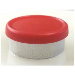 20mm West Matte Flip Cap Vial Seals, Red, Bag 1000