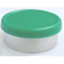 20mm West Matte Flip Cap Vial Seals, Green, Bag 1000