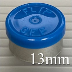 13mm Flip Off Vial Seals, Royal Blue, Pack of 100