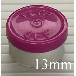 13mm Flip Off Vial Seals, Burgundy, Pack of 100