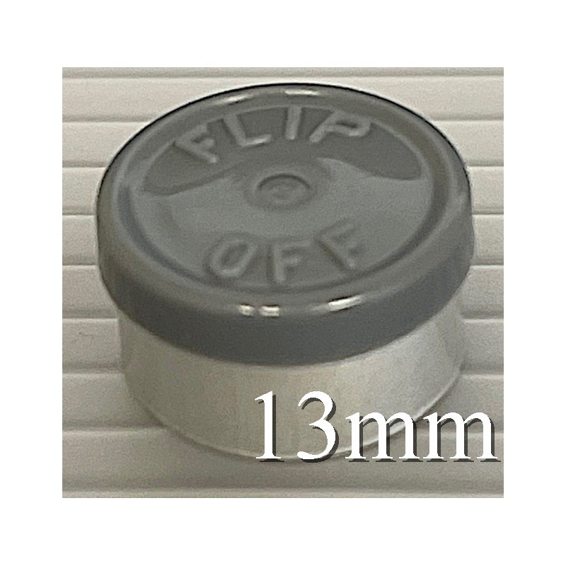 13mm Flip Off Vial Seals, Dark Gray, Case of 1000