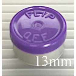 13mm Flip Off Vial Seals, Purple, Pack of 100