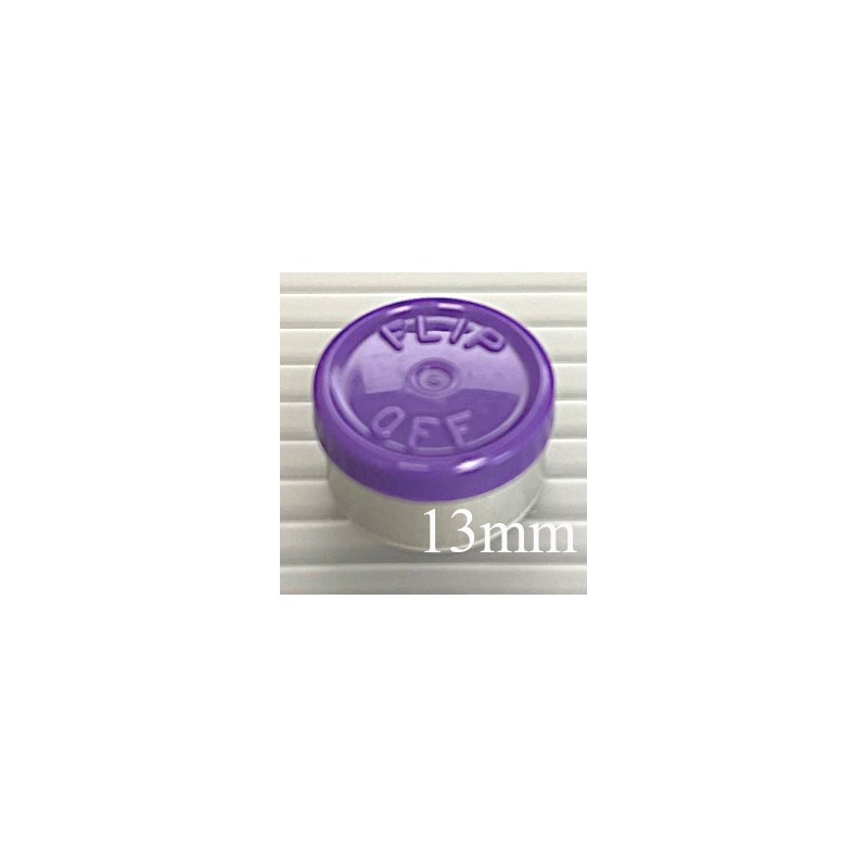 13mm Flip Off Vial Seals, Purple, Pack of 100 13mm Flip Off Vial Seals, Purple, Pack of 100