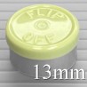 13mm Flip Off Vial Seals, Faded Light Green, Pk 100