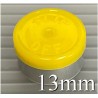 13mm Flip Off Vial Seals, Yellow, Bag of 1000