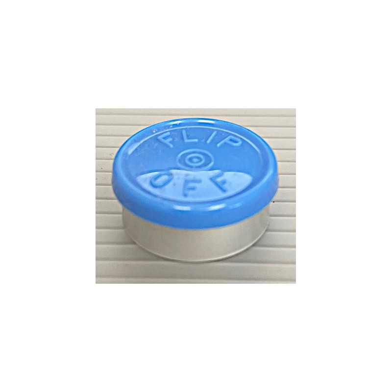 20mm Flip Off Vial Seals, Light Blue, Pack of 100 20mm Flip Off Vial Seals, Light Blue, Pack of 100