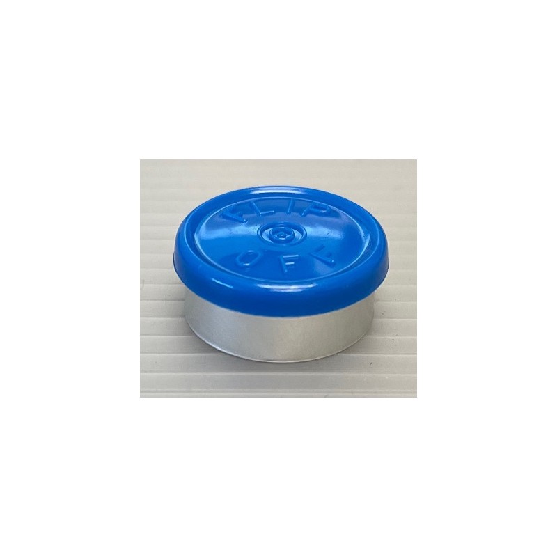 20mm Flip Off Vial Seals, Royal Blue, Pack of 100