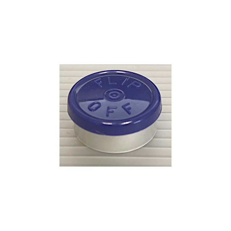 20mm Flip Off Vial Seals, Dark Navy Blue, Pack of 100 20mm Flip Off Vial Seals, Dark Navy Blue, Pack of 100