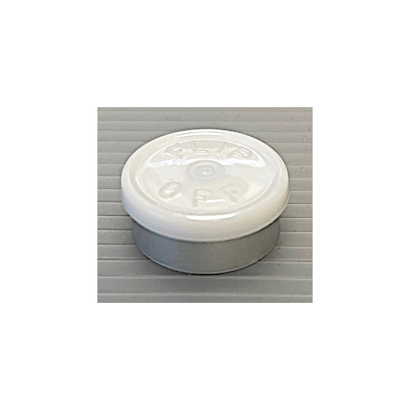 20mm Flip Off Vial Seals, White, Pack of 100