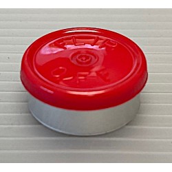 20mm Flip Off Vial Seals, Red, Pack of 100