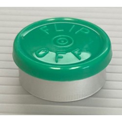 20mm Flip Off Vial Seals, Green, Pack of 100
