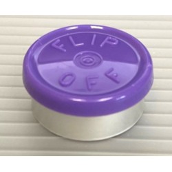 20mm Flip Off Vial Seals, Purple, Pack of 100