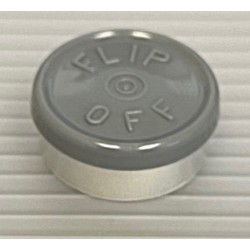 20mm Flip Off Vial Seals, Dark Gray, Pack of 100